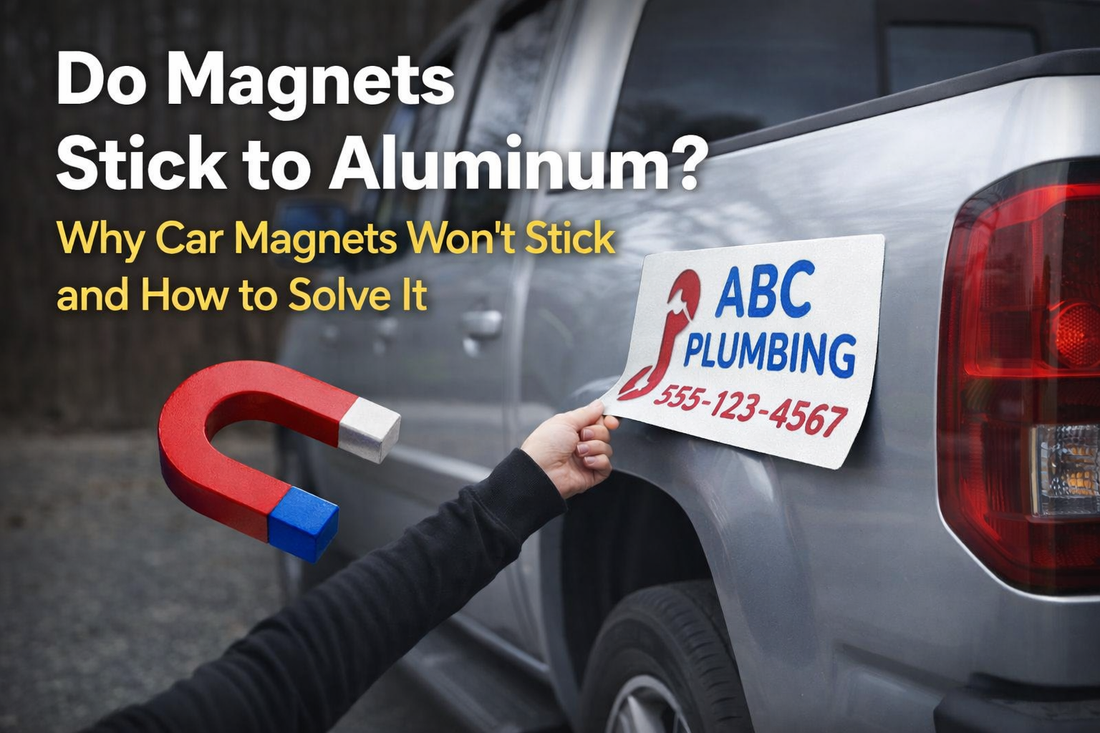 Gripper Mats™ allow you to use magnetic signs on aluminum vehicles, without glue or permanent fixing