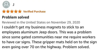 magnetic vehicle sign keeps falling off