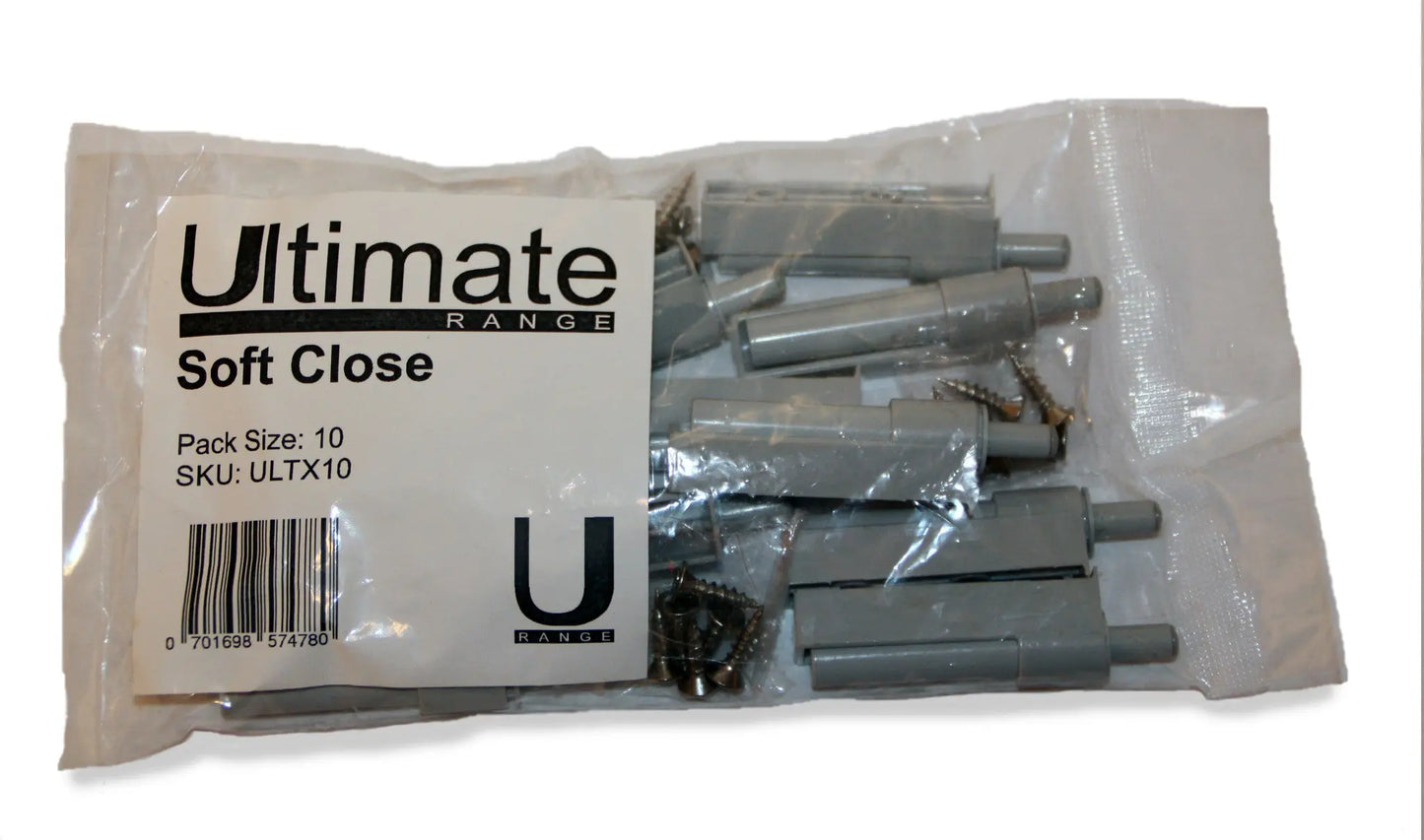 Pack of 10 soft close cupboard door closures